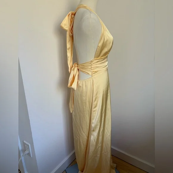 Gold Halter Dress - Picture 2 of 5